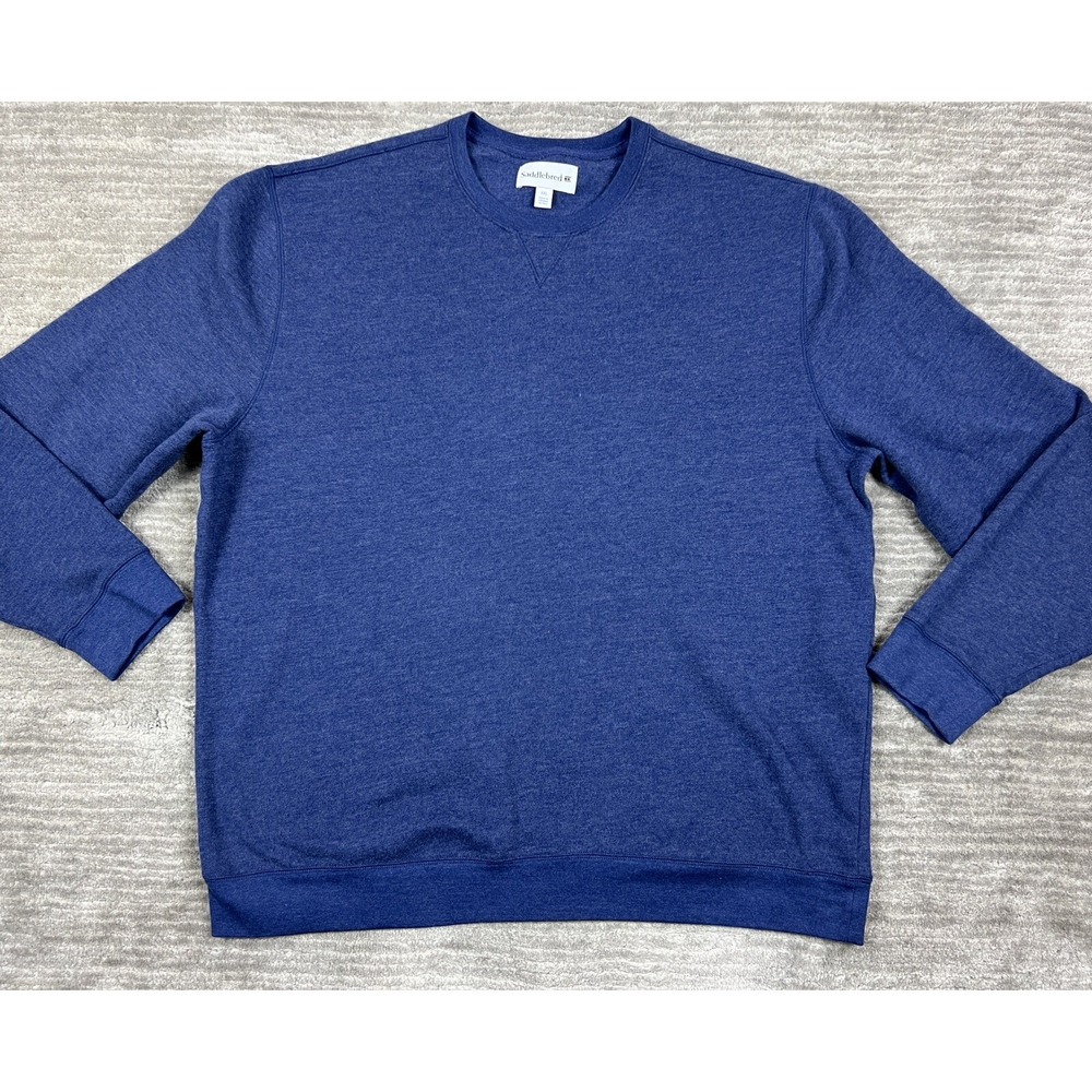Saddlebred‎ Sweatshirt Mens XXL 2XL Blue Crew Neck Long Sleeve Pullover Casual